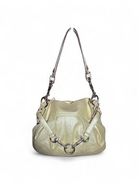 Classic Cream COACH Shoulder Bag with Chain Detail